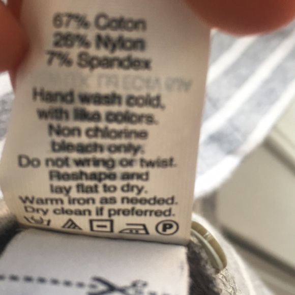 J.Crew Grey/White Stipe Tank, Size M - Picture 4 of 5